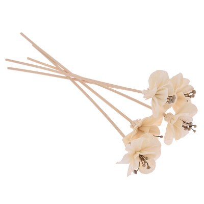 5 Pcs Bloem Vormige Geen Vuur Aroma Diffuser Sticks Huishouden Slaapkamer Aroma Diffuser Accessoires Riet Rotan Stok: 2