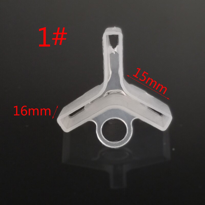 OUTKIT-cubiertas protectoras de anzuelos triples de plástico, para señuelos de pesca, 5 tamaños, funda, gorros, Protector de seguridad, 20 unids/lote: 1