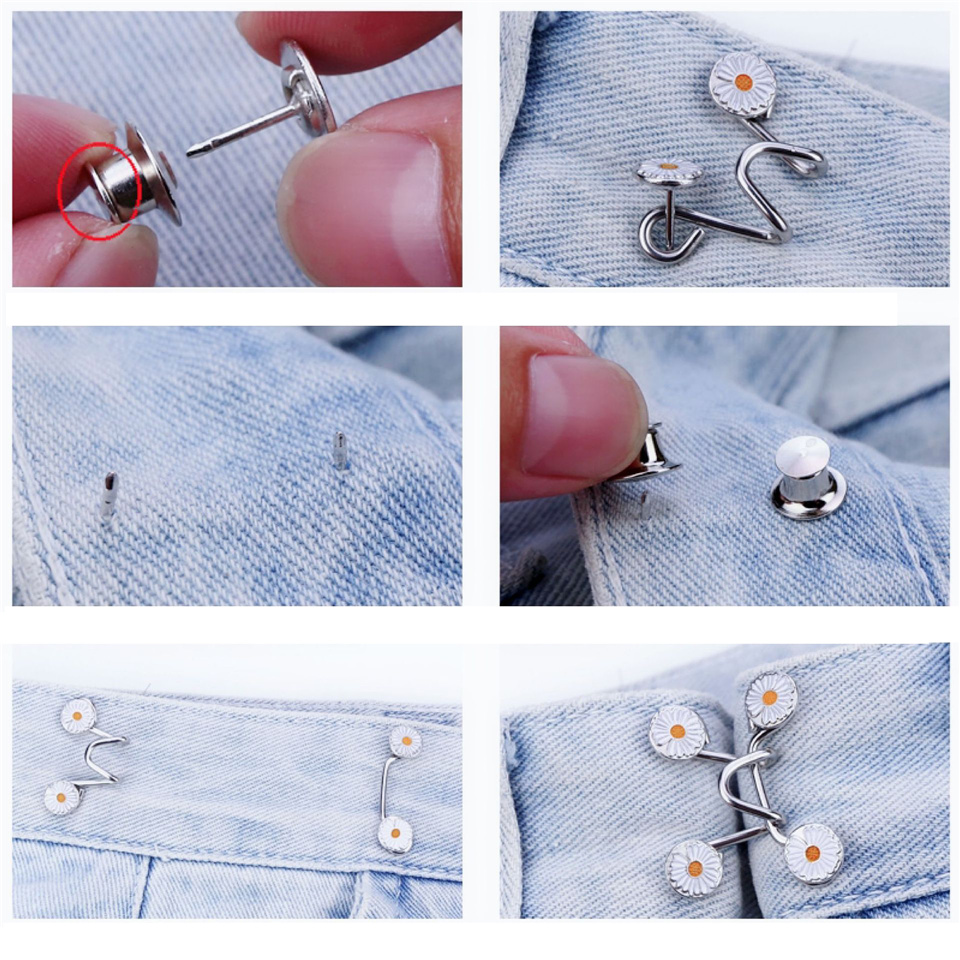 Adjustable Waist Sewing-Free Detachable Jeans Waist Stretch Big Change Small Adjustable Metal Button Waist Buttons