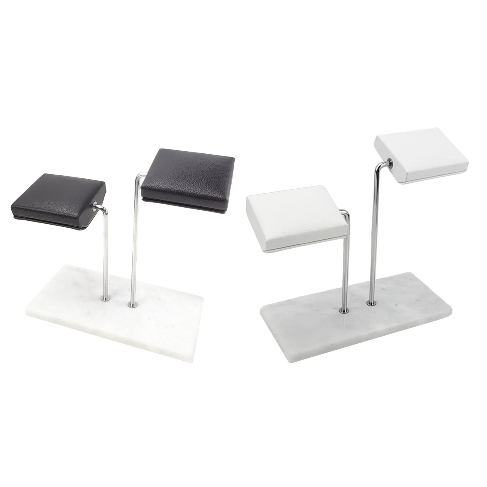 Handcrafted Watch Display Stand Fit all Brands Watches, PU Leather Rest Cushion &amp; Metal Base, Metal Support Rod