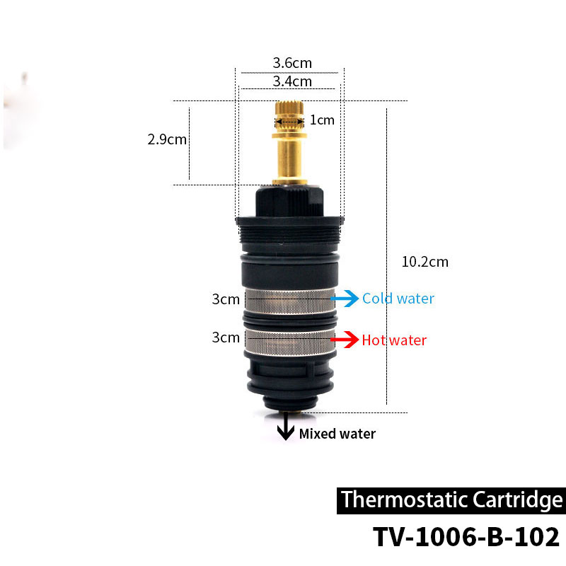 Durcheinander Thermostat Ventil Spule Kupfer Wasserhahn Patrone Schlecht Mischbatterie Dusche Misch Ventil Einstellen sterben Mischen Wasser Temperatur: TV-1006-B-102