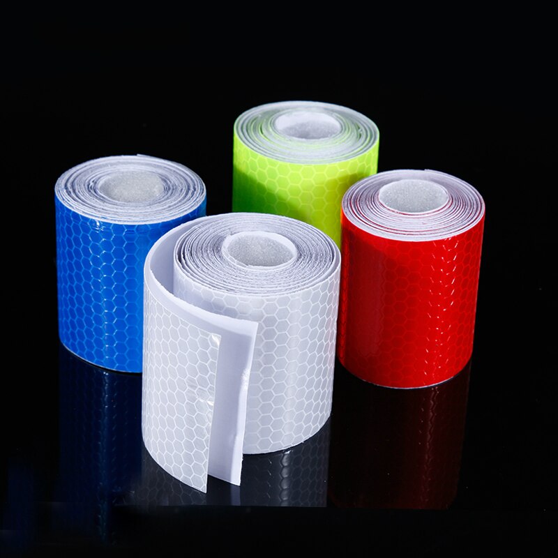 5cmx3m Reflective Bicycle Stickers Adhesive Tape for Bike Safety White Red Yellow Blue Bike Stickers Bicycle Accessories