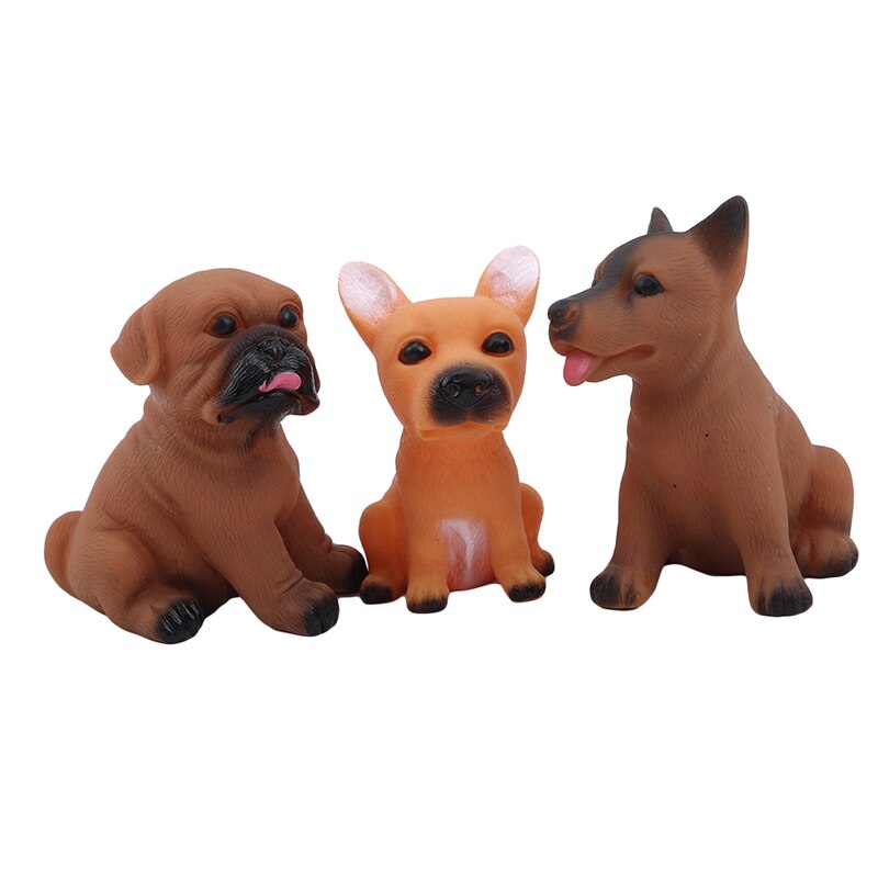 Baby legetøj 5 stk / sæt udluftning skrigende mops kaldet trompet skrig hund legetøj tegneserie dyr hund interaktive legetøj til børn