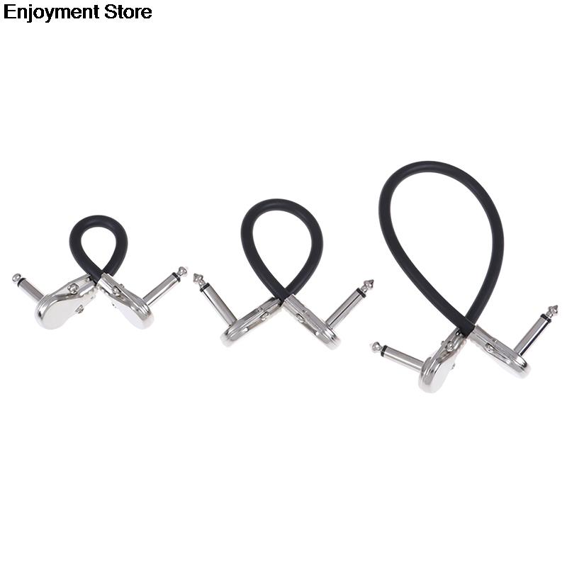 1PC 15/20/30cm Guitar Cables Guitar Effect Patch Cable Instrument Wire Right Angle Pedal
