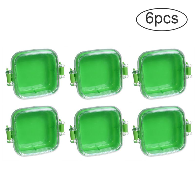 6Pcs Candy Boxes Sweet Plastic Case Storage Container Wedding Card Boxes Party Wedding Supply Candy Box Festival Box: Green