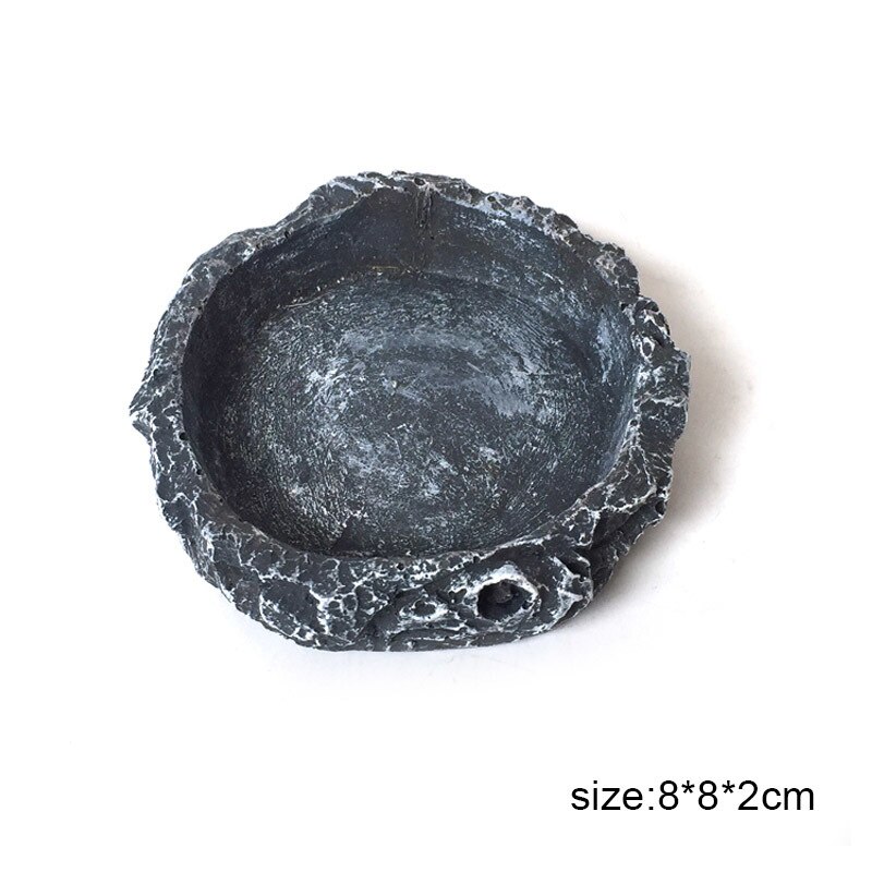 Crawler pet feeder skål bassin harpiks giftfri mad vand pot krybdyr skildpadde skildpadde skorpion firben krabber kæledyr forsyninger