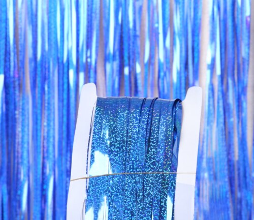Bursdag bryllup dekorasjoner folie fest dør gardin tinsel shimmer