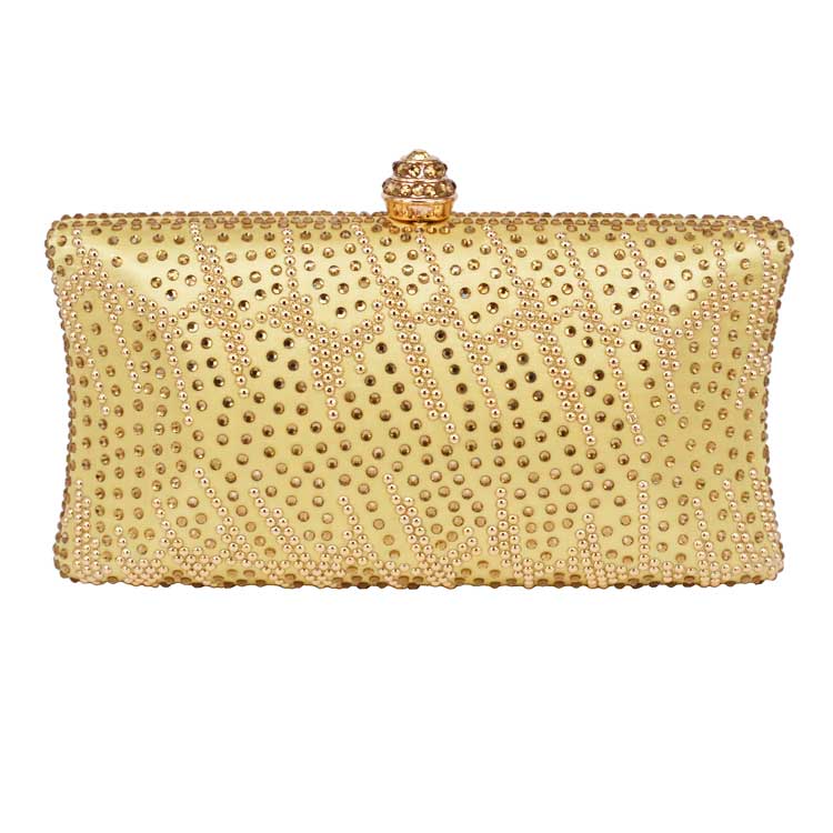 6 color Silver sparkly Crystal Evening Clutch Bag Lovely banquet Purse Wedding Party Bag stylish Mini Handbags 39: gold