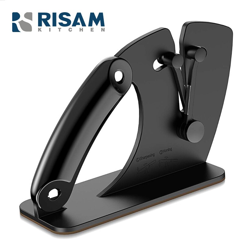 RISAMSHA Kitchen Knife Sharpener Knives sharpener Edge Auto-adjust Blade Easy To Use Sharpening tool