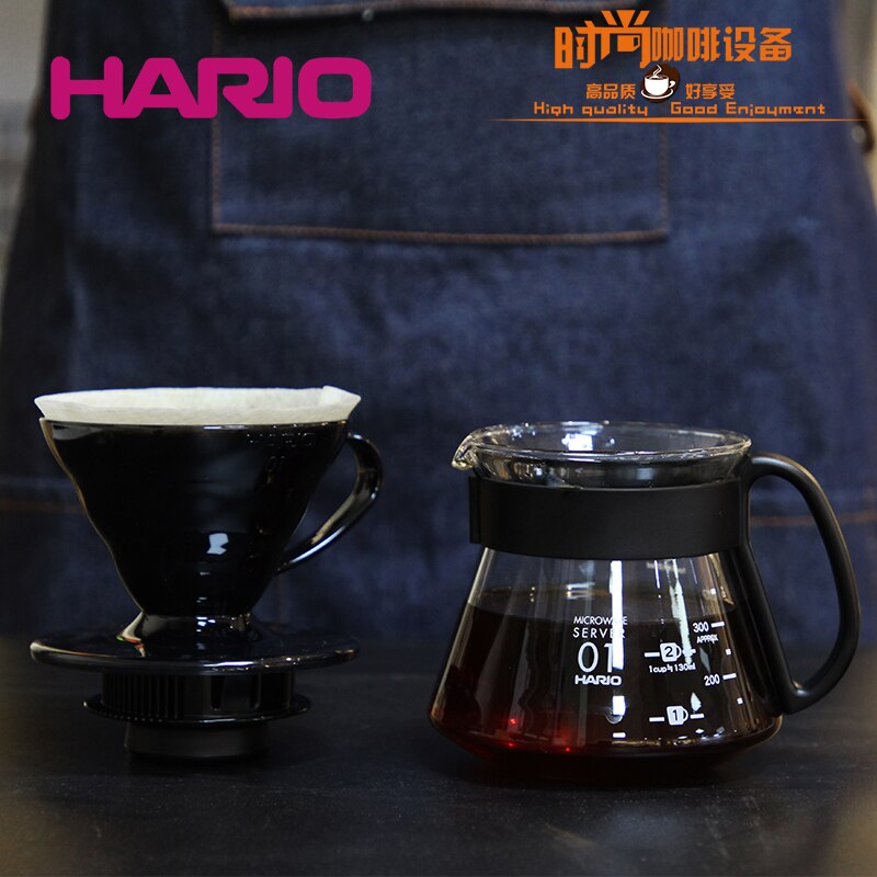 Heat-resistant glass drip filter set V60 series hand-made coffee set resin filter cup VDSP