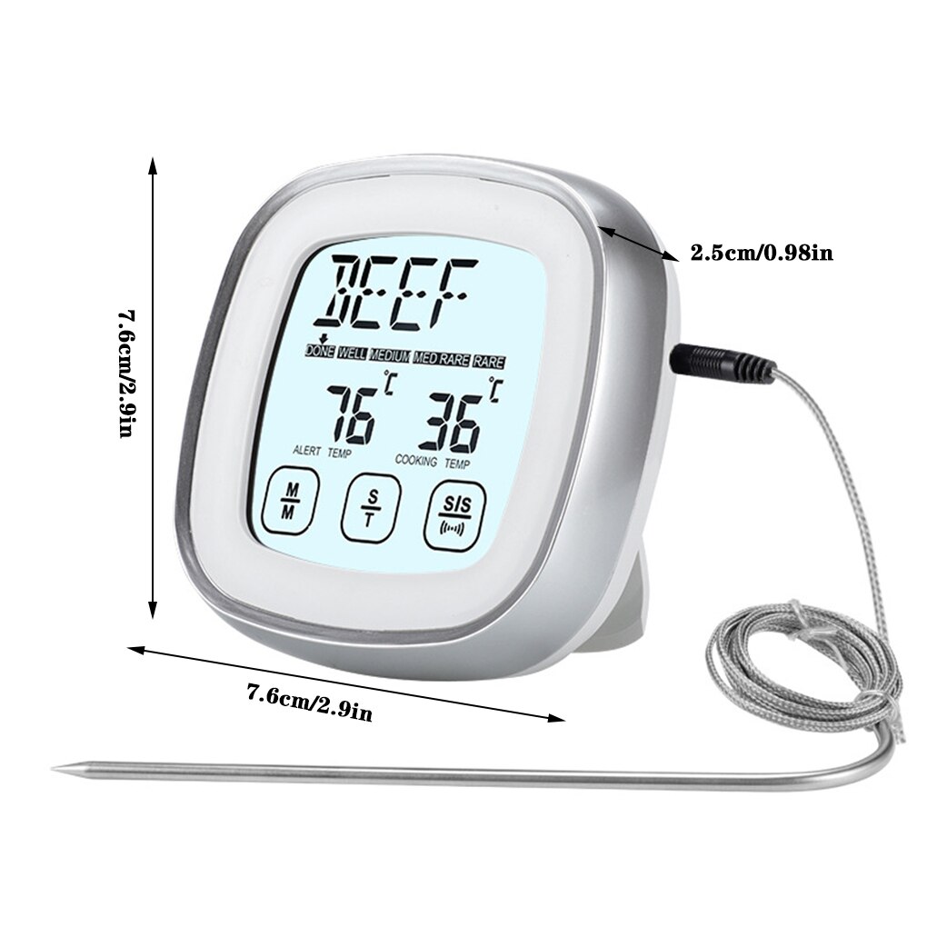 Food Cooking Digital Probe Timer Thermometer Kitchen BBQ Oven Grill Meat Thermometer Tool For BBQ Grilling Kitchen Accessories