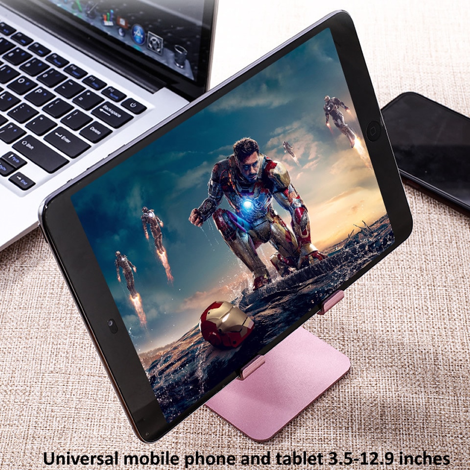 OUTMIX Desktop Holder Tablet Stand for ipad 9.7 10.2 10.5 11 12.9 inch Rotation Aluminium Tablet Stand Secure for Samsung Xiaomi