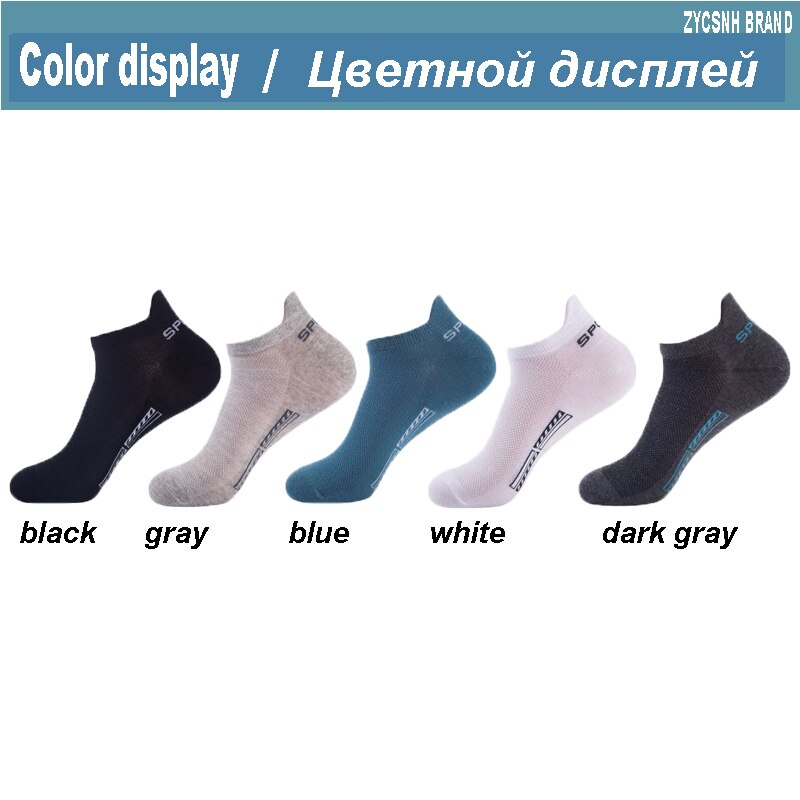 10 par/lote calcetines de hombre de calcetines deportivos de algodón transpirables tobilleros malla Casual Atlético verano corte fino corto Sokken