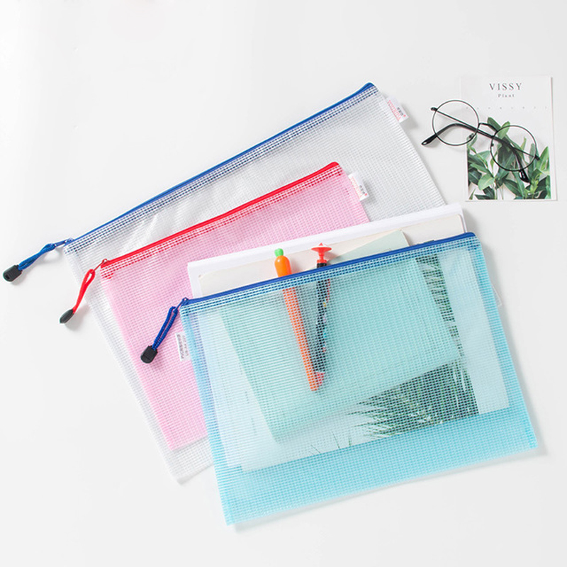 1 stuk waterdichte plastic rits papieren map boek etui etui tas documententas voor kantoorbenodigdheden student