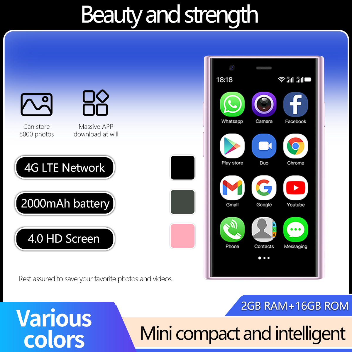 Mini smartphone S23, versão global, sistema Android, perfeito para aprendizagem e entretenimento, suporta posicionamento 3G