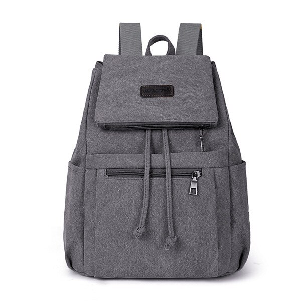 QINRANGUIO femmes sac à dos femme toile sac à dos femmes grande capacité sacs d'école voyage sacs à dos pour femmes Mochilas: Gris