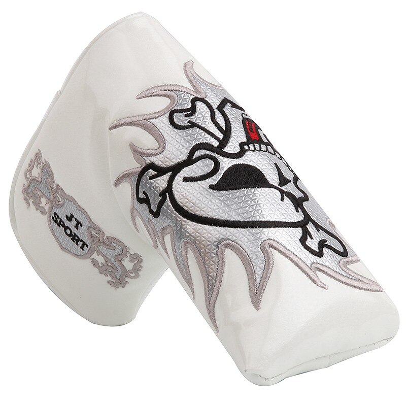 Spider with Silver Web Golf Putter Cover Headcover for Blade Golf Putter Red White Black Head Cover: Brown