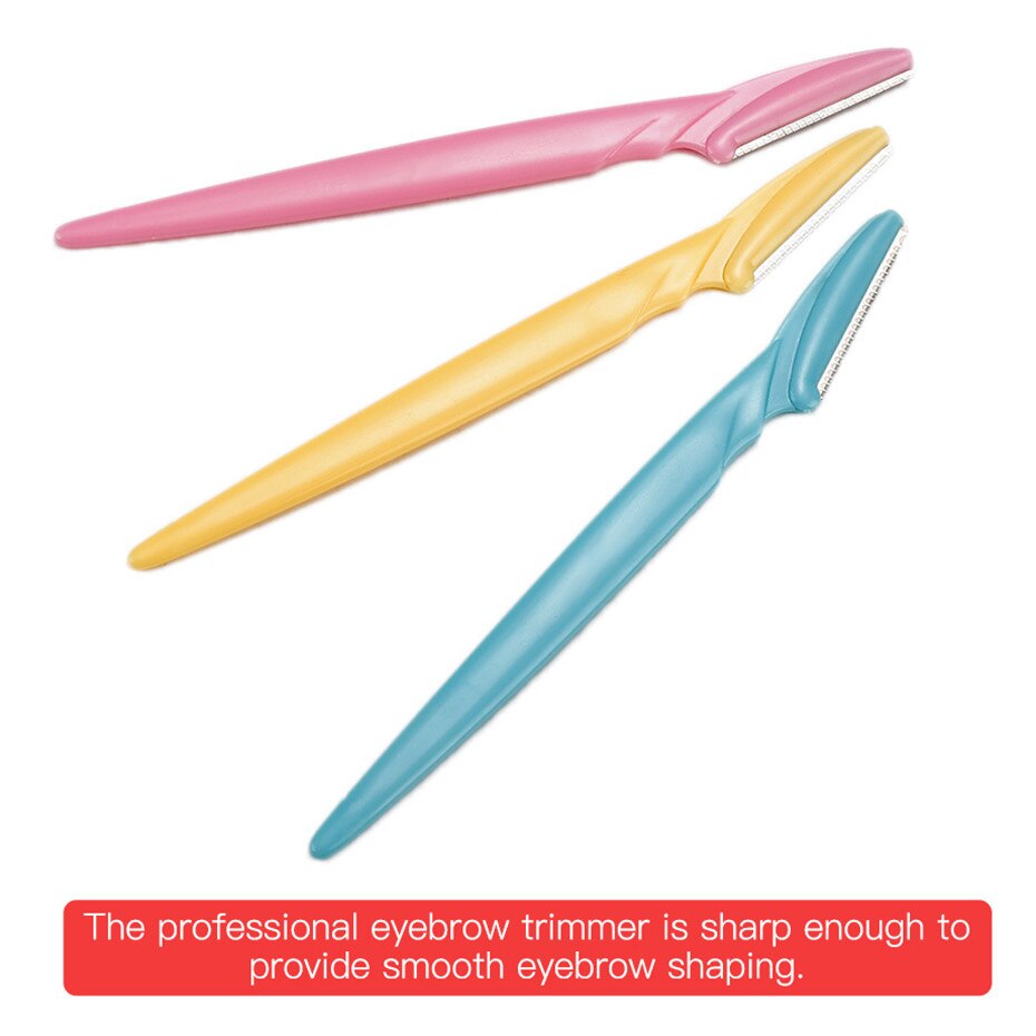 3 -delige set draagbare wenkbrauwtrimmer, haarverwijderaar, damesgezichtsscheermes, wenkbrauwtrimmer, scheermesjes voor make-up, cosmetische set