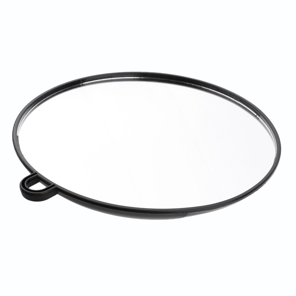 Black Hairdressing Hand Held Mirror Large Round Salon Mirror