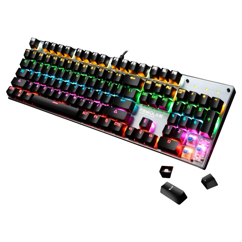 4 In 1 3 In 1 Mechanical Gaming Keyboard and Mouse Mixed Color Backlit Real Mechanical Keyboard Mouse Headphone for PC Gamer