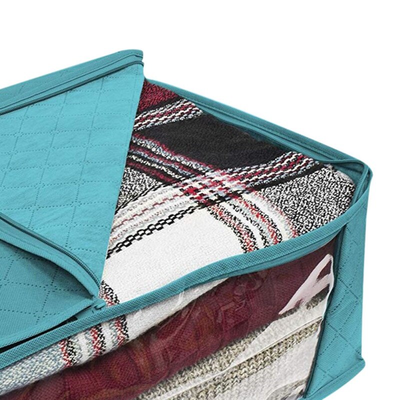 Non-Woven Clothes Storage Bag Folding Quilt Dust-Proof Cabinet Finishing Box Home Storage Supplies