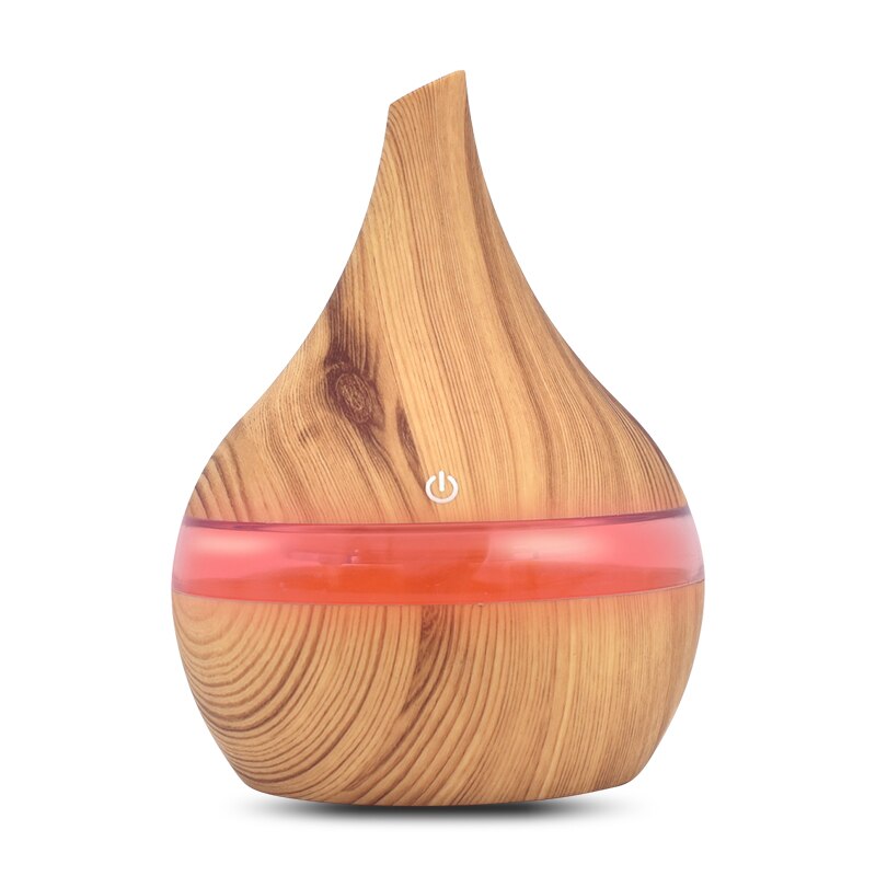 USB Luftbefeuchter Elektrische Öl Aromatherapie Holzmaserung Ultraschall Luft Diffusor Lichter Auto für Heimat Sekretariat Duft Parfüm 300ML