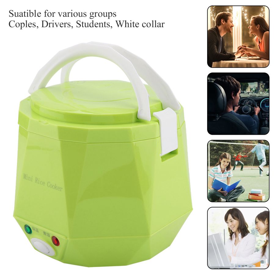 12v 100w 1.3 l bärbar riskokare multifunktionell elektrisk rismatare för biluppvärmning lunchbox matbehållare kruka