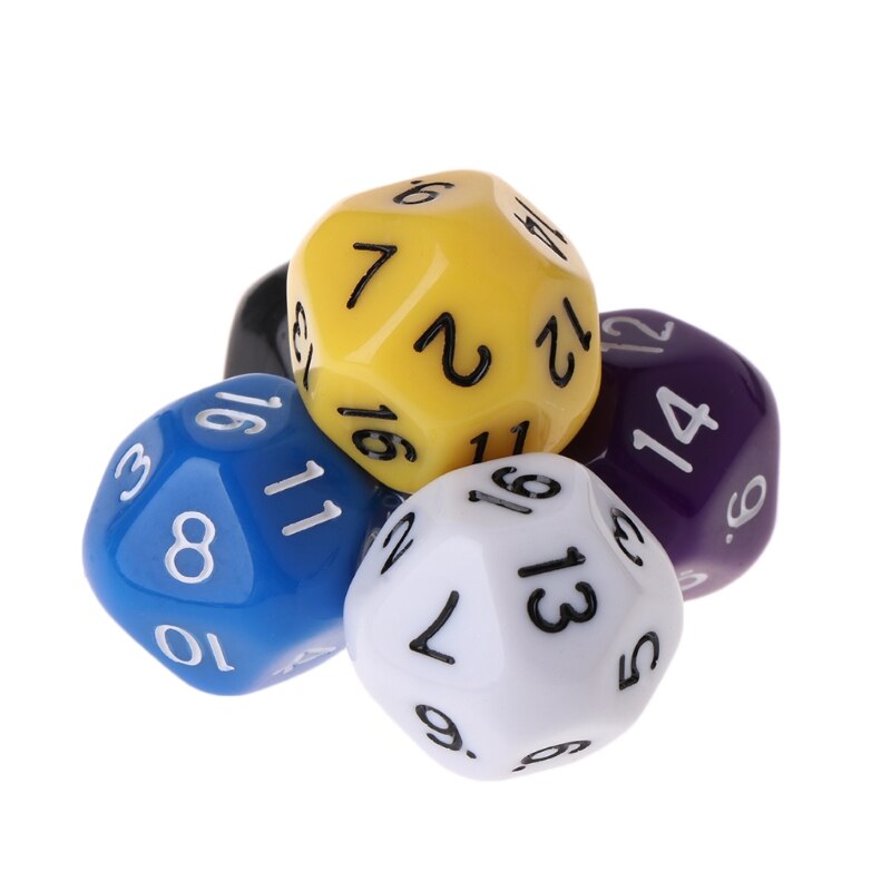 10Pcs 16 Zijdige Dobbelstenen D16 Polyhedral Dices Voor Tafel Games T8NC