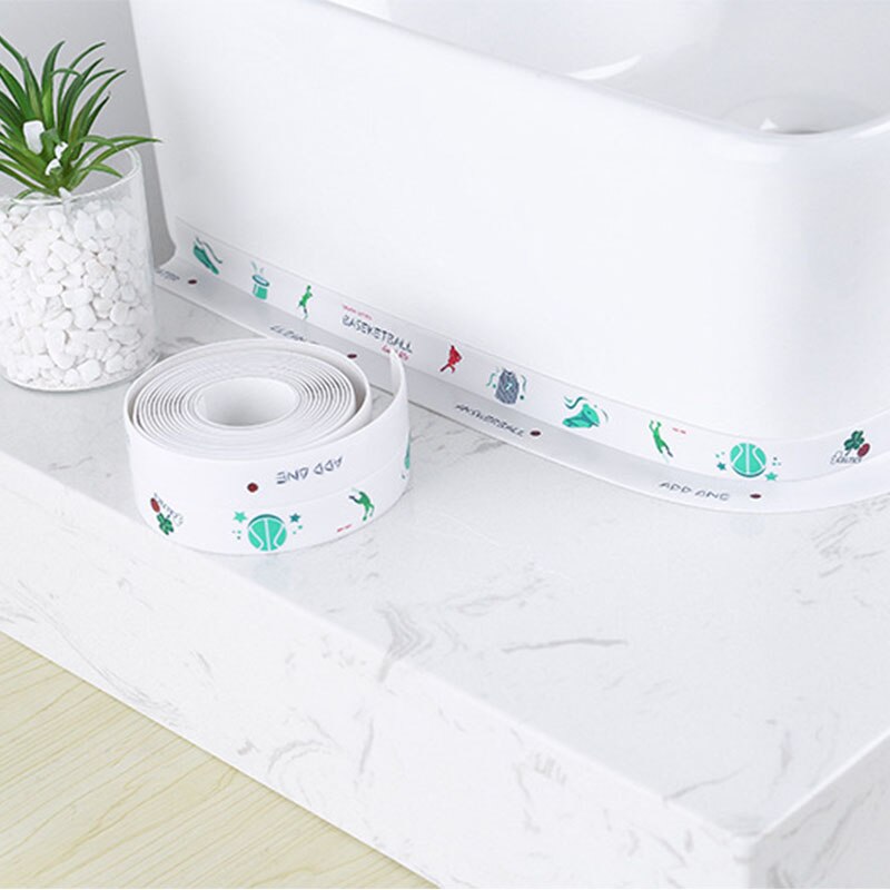 Kitchen joint sealing strip waterproof strip bathroom toilet slot corner tape