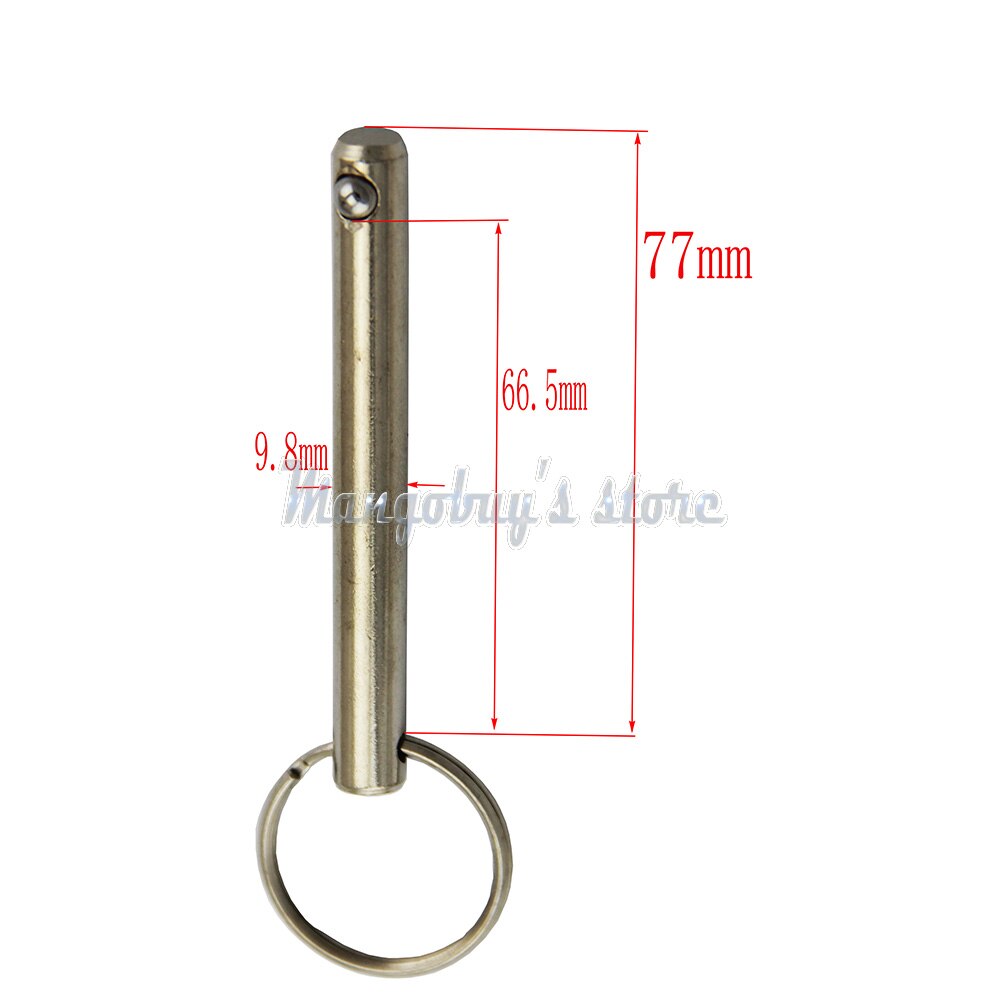 10PCS Boat Top Bimini Top Quick Release Ball Pin Marine Hardware Deck Hinge Replacement Accessories: 7.8 x 85MM