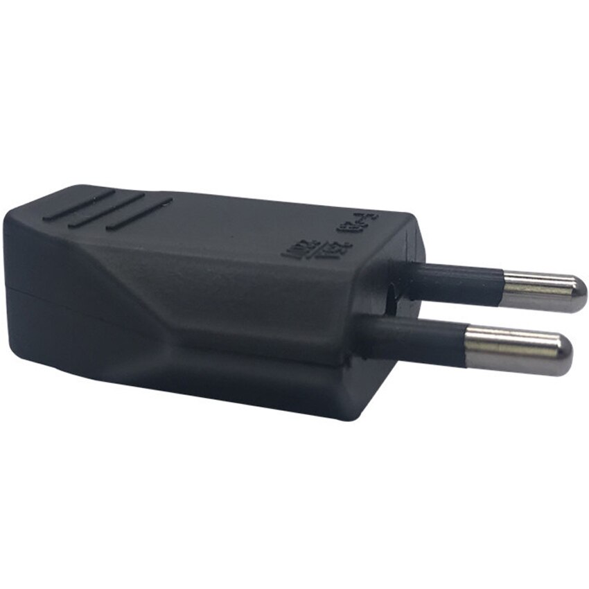 black white 250v 2.5a euro power cable plug 2P polarity electrical male connector EU wired Electrode plug: Black