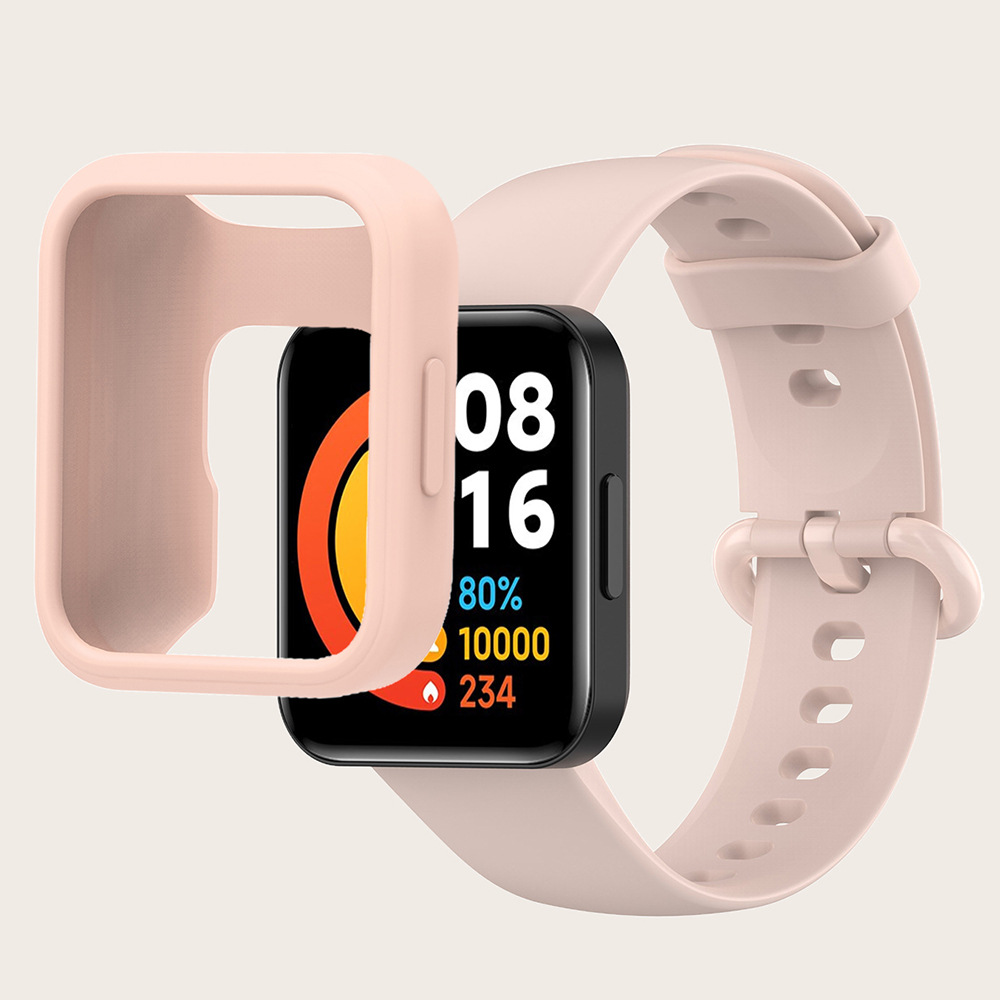 Pour Redmi Watch 2 bracelets + étui de protection Bracelet 2 en 1 Bracelet en Silicone Bracelet de montre pour Redmi Watch 2 Lite
