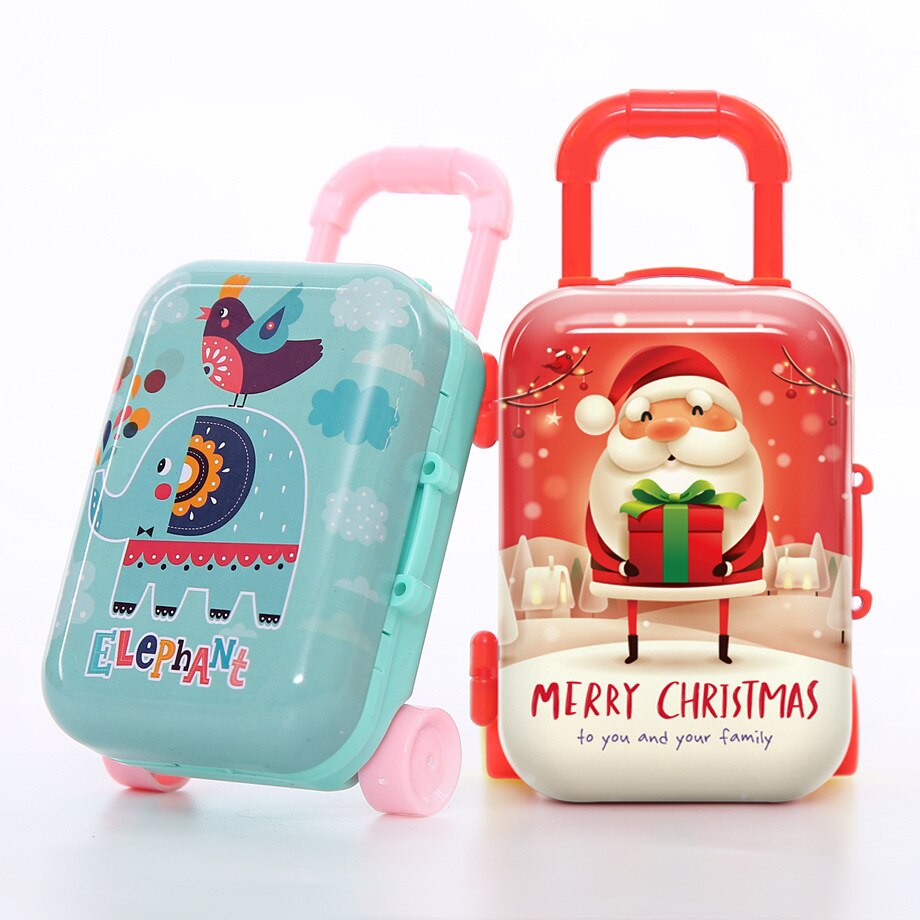Mini valise à roulettes, noël, année du tigre, boîte à bagages pour enfants, jouets créatifs, artisanaux,