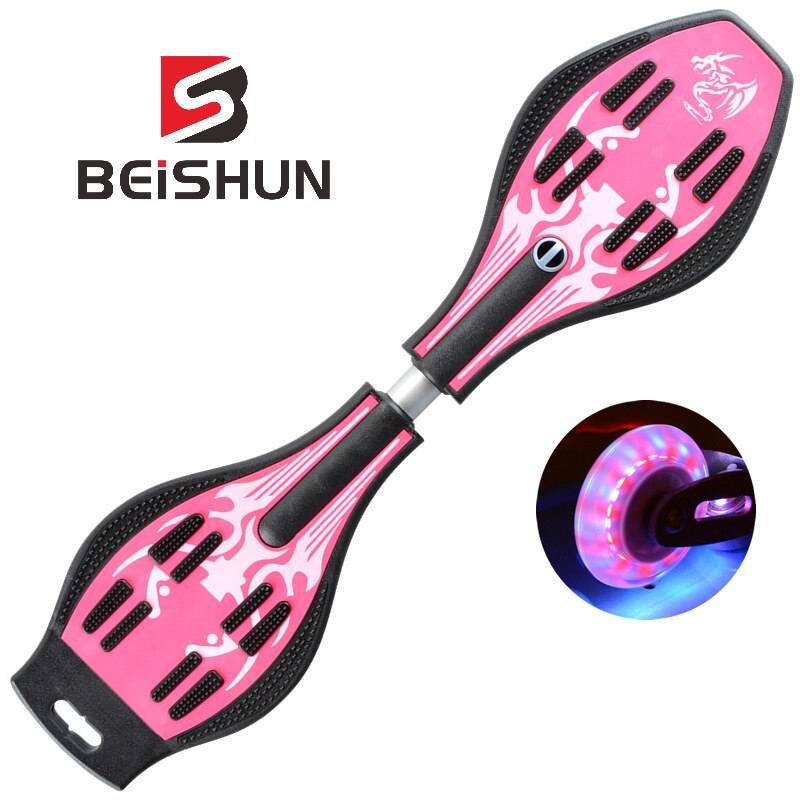 Adult Children's Two-wheeled Skateboard Beginners Flashing Vitality Board Two-wheeled Scooter