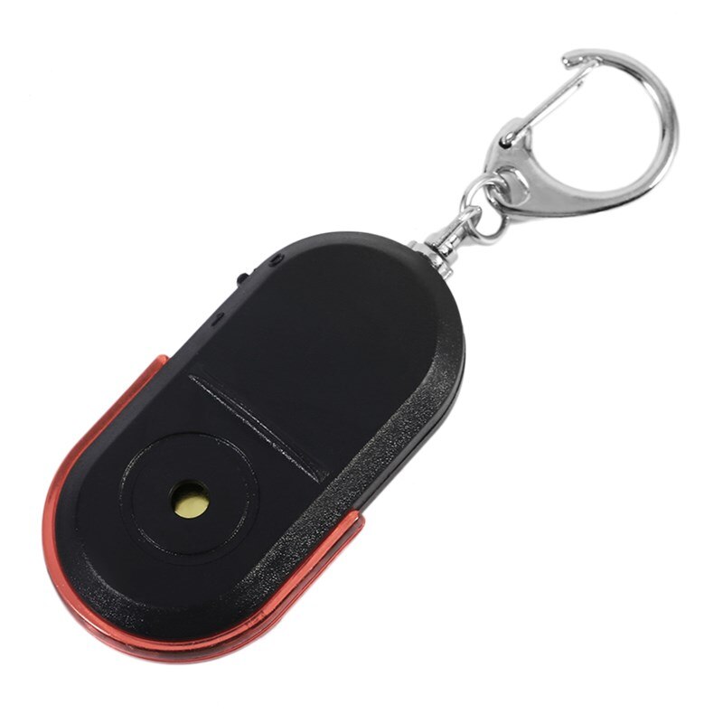 1PC Mini Anti Lost Key Finder Locator Sensor Anti-Lost Alarm Key Locator Finder Keychain Whistle Sound With LED Light Device: Red