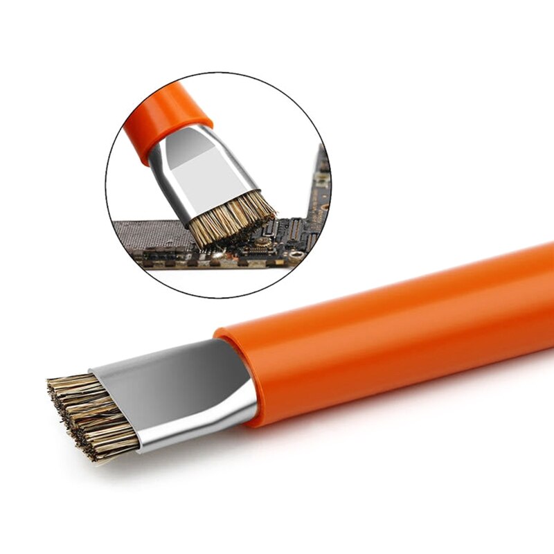 2-Piece Anti - Static Brush PCB ESD Brush Electronic Component Cleaning Tool for PC Mobile Phone Grooved Bristles