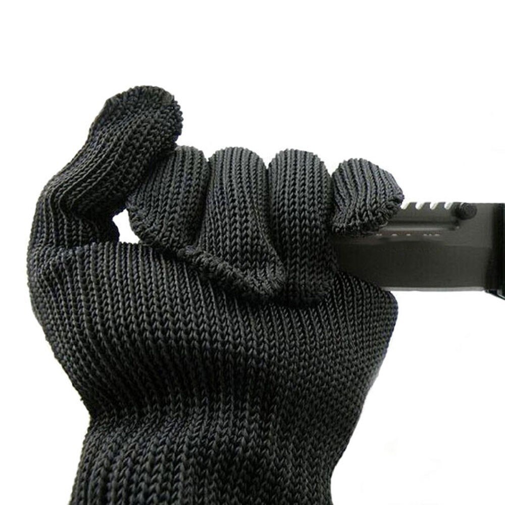 1 Paar Anti-Snijden Ademend Roestvrij Staaldraad Handschoenen Werken Handschoenen Black Metal Mesh Vlees Handschoen Anti-Cut niveau 5