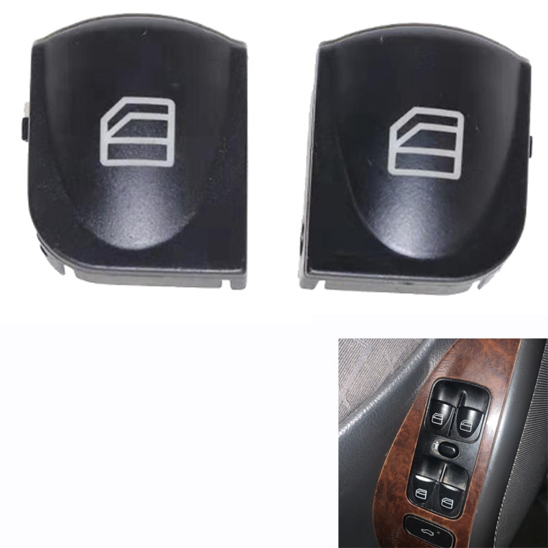 2pcs Window Switch Cover For Mercedes W203 C-CLASS Power Window button Switch Console Cover Caps C320 C230 C240 C280