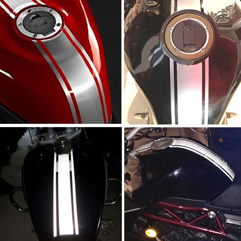 Adesivo moto Carenatura serbatoio Strisce gessato Adesivo decalcomania da corsa in vinile Accessori decorativi unici e attraenti