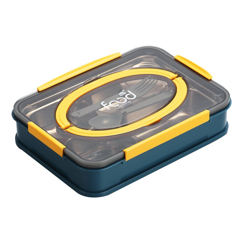 Bento Box Japanese Style Stainless Steel Lunch Box Food Warmer Leak-Proof Breakfast Lunch Box For Kids With Compartment Food Box