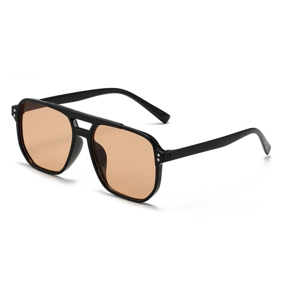 Gafas de sol con montura cuadrada Punk, accesorios de viaje Anti-UV, gafas de sol Retro, protección ocular para playa, gafas negras, decoración de verano: Azul