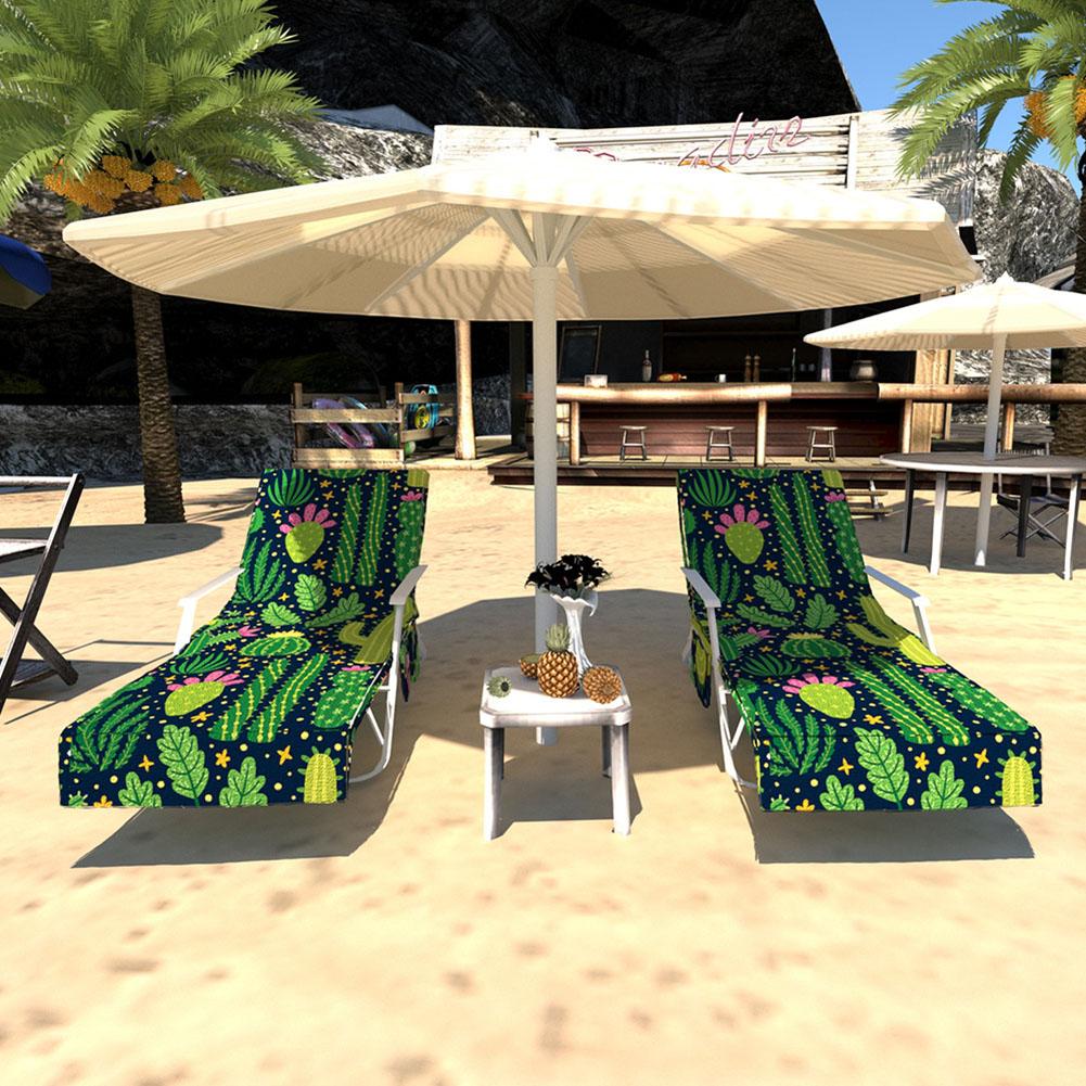 Multi-Functional Lazy Lounger Beach Towel Lazy Beach Lounge Chair Cover Towel Bag Sun Lounger Mate Garden