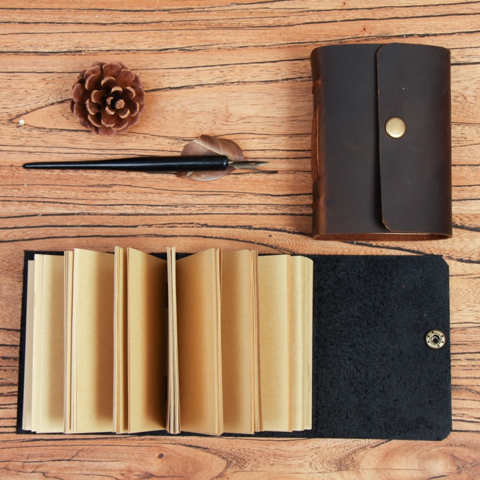 Handmade Mini Cute Pocket Diary Leather Notebook Travel Journal Sketchbook Vintage School Birthday