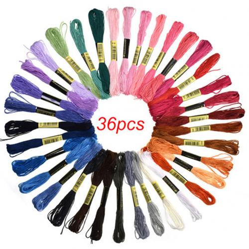 24/36/50/100Pcs Colorful Embroidery Thread 800cm Cross Stitch DIY Art rafts Floss Sewing Threads Handkitting Tools: 36pcs