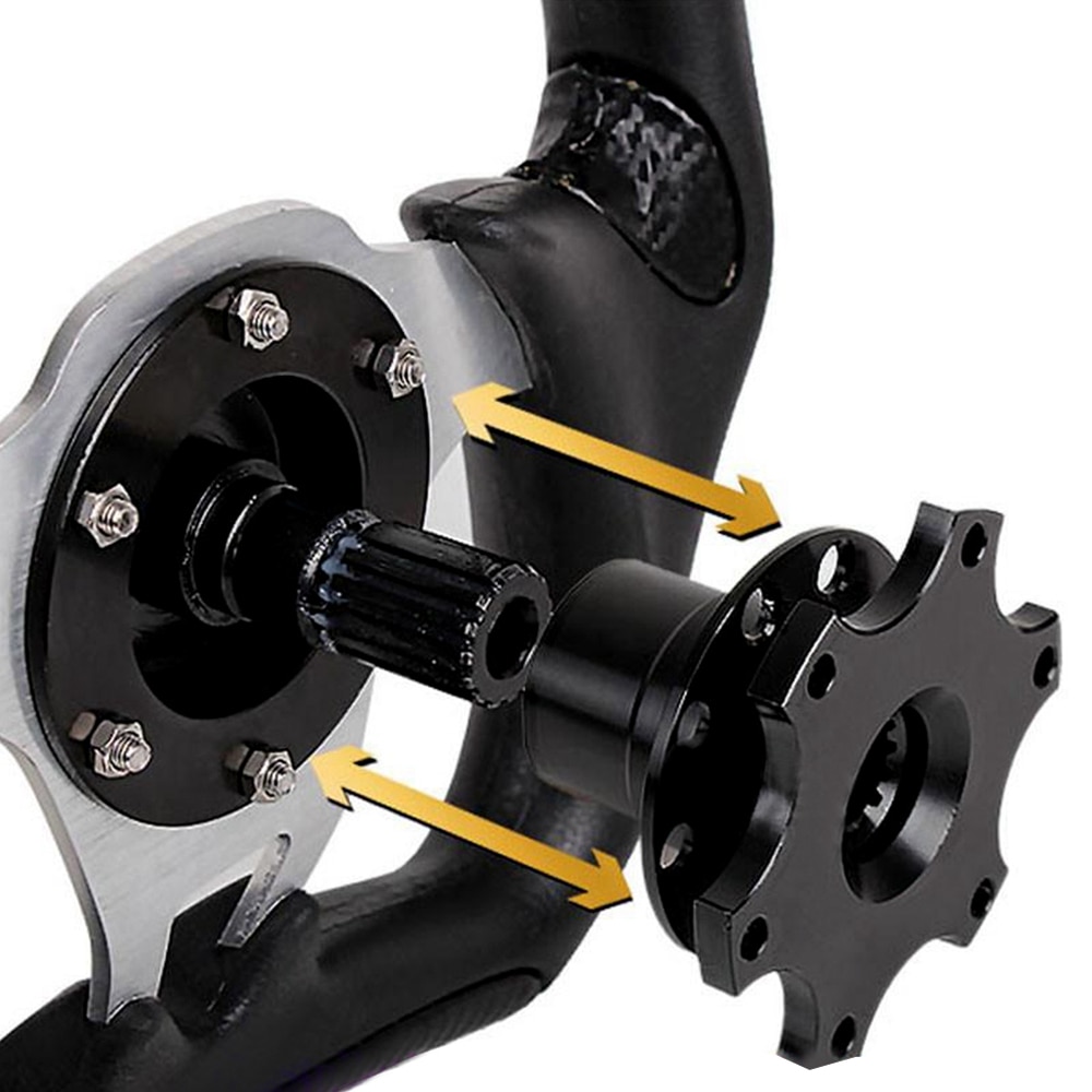 Universal Steering Wheel Quick Release Hub Boss Kit Wheel Hub Adapter For 6 hole Steering Wheel Hub