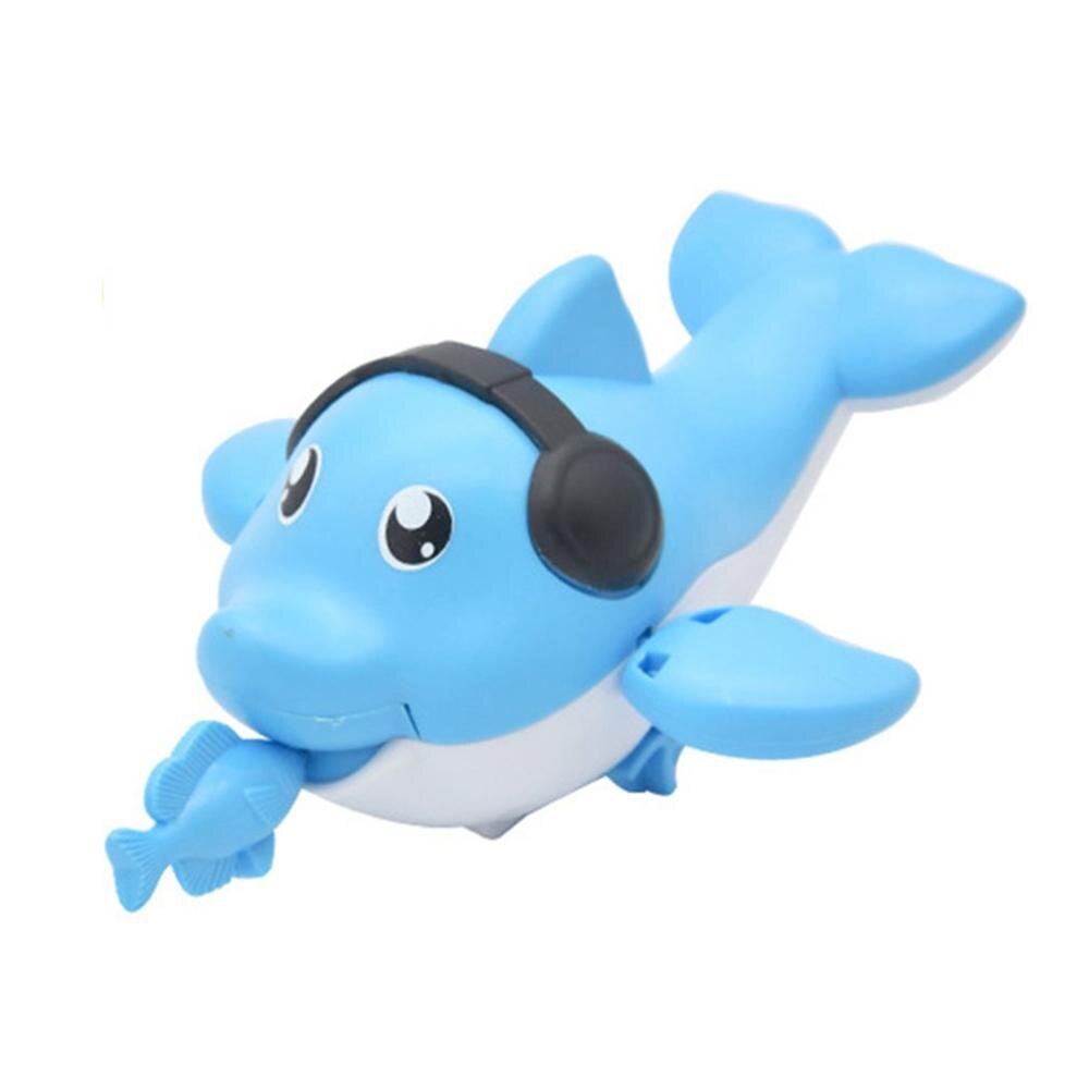 1 Pcs Kinderen Zomer Badkamer Bad Schildpad Speelgoed Op De Keten Zwemmen Walvis Zwemmen Eendje Bad Speelgoed: Blue Baby dolphin