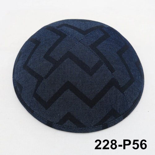 Denim 19cm kippot kippa yarmulke KIpa Skullies Beanies Jewish kippah Skull cap: 228P56