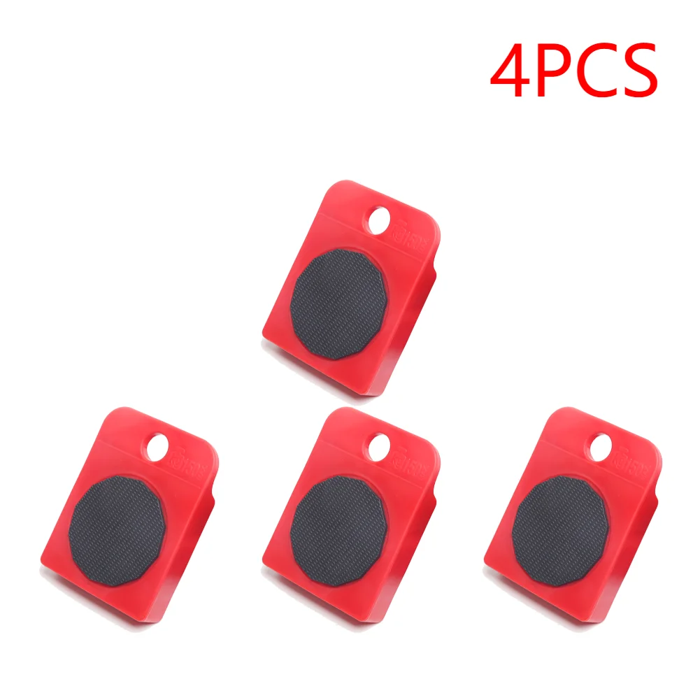 Elevador de muebles de alta resistencia, elevador de muebles con elevación de ruedas, ayudante de muebles móvil para mover fácilmente y seguro, 2/4 Uds.: Rojo