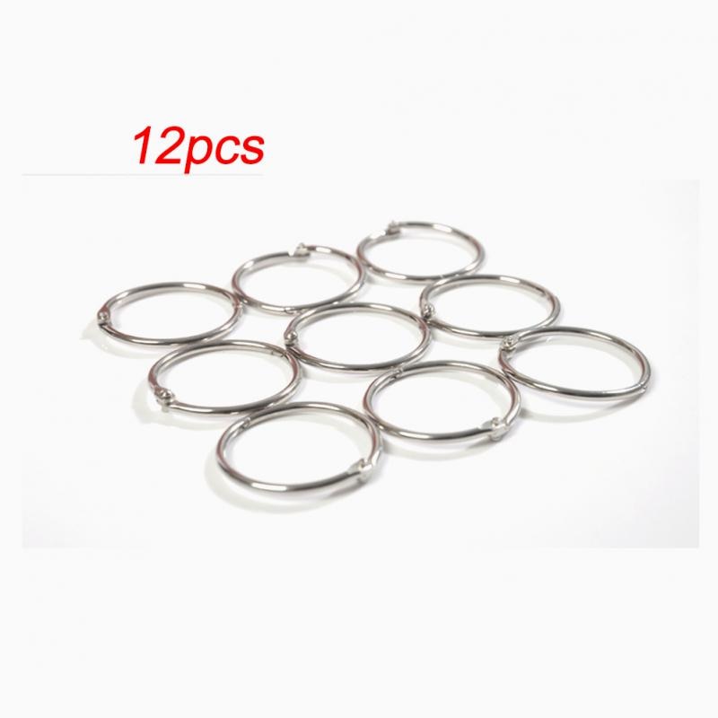 12 Stuks 45 Mm Douchegordijn Ring Roestvrij Douchegordijn Haken Glide Metalen Ringen Voor Badkamer Douche Staven Gordijnen