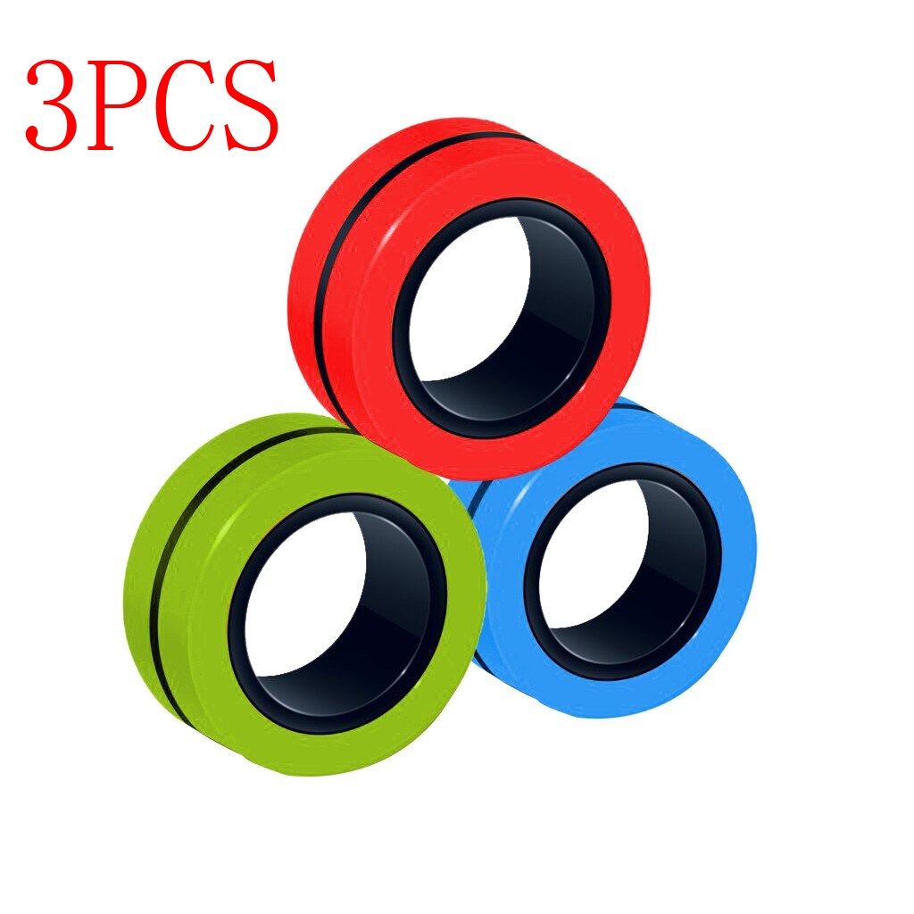 Stress Relief Magnetic Ringe Zappeln Spielzeug für Angst Anti-Stress Roller Fingertip Spielzeug Erwachsene Kinder Finger Spinner Magie Ringe: K